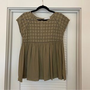Babydoll Eyelet Top